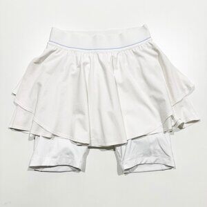 Lululemon Court Rival High-Rise Tennis Skirt White (Long Liner) Size 4 EUC